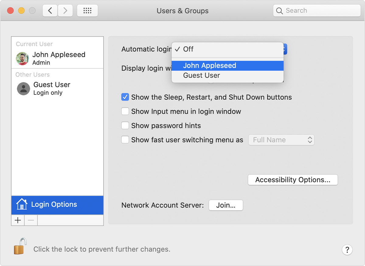 how to turn off password mac